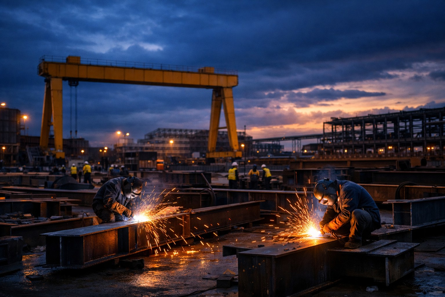 Industrial welding and fabrication operations at PSV Industries